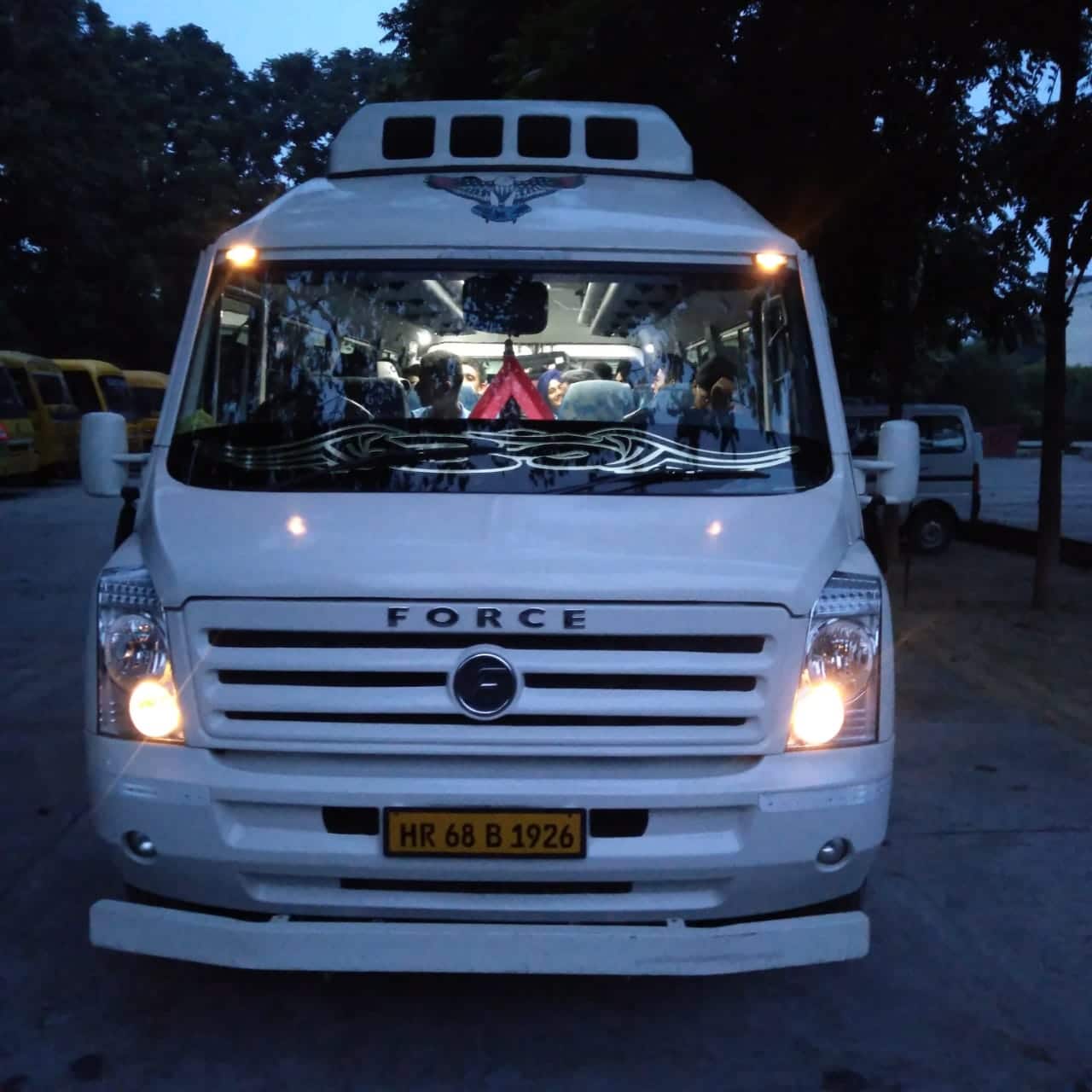 Interior View of 17 Seater Luxury Tempo Traveller with Pushback Seats and Dual AC in Chandigarh